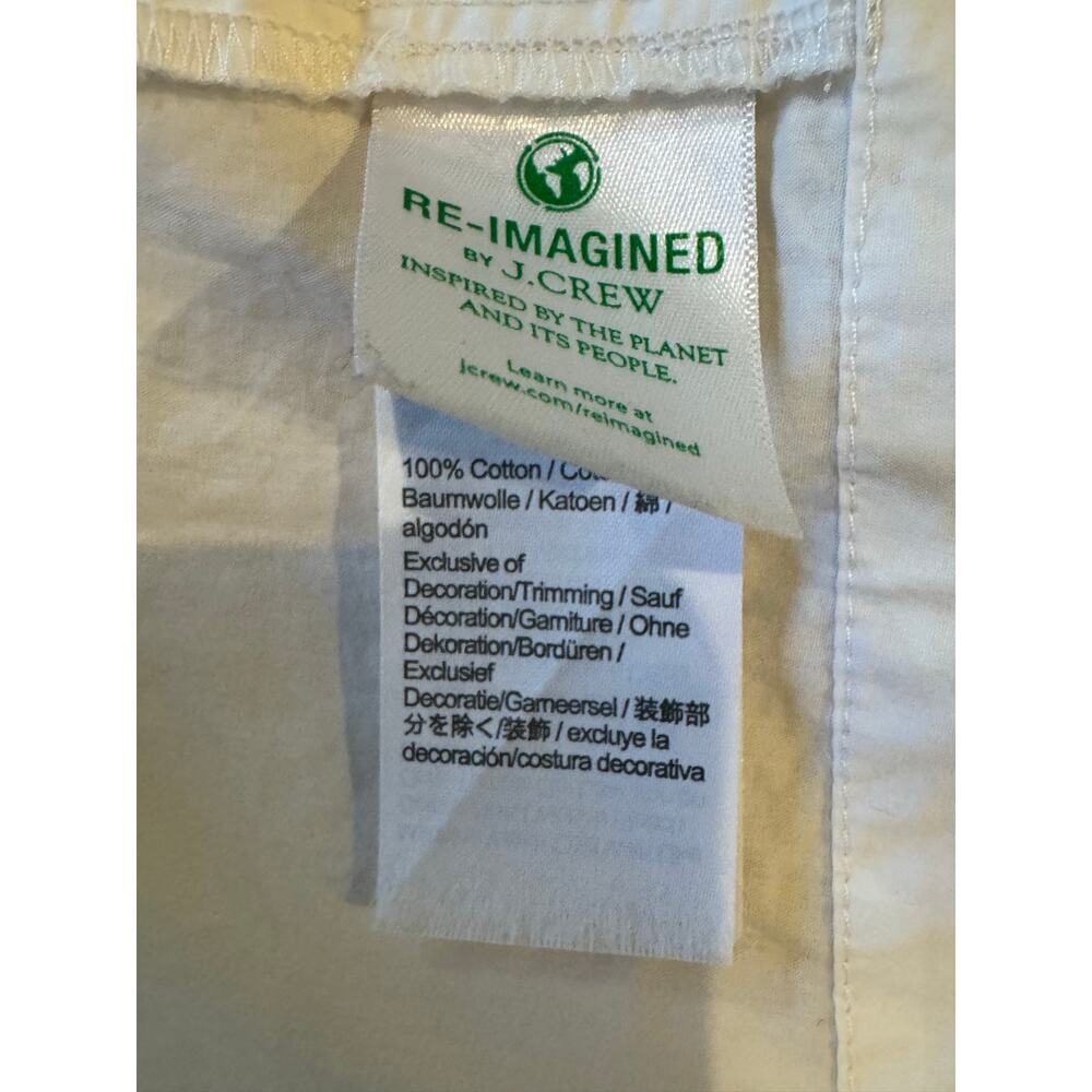 J.Crew Re-Imagined White Puff Sleeve Smocked Peasant Blouse Women’s Size Small - Picture 4 of 8